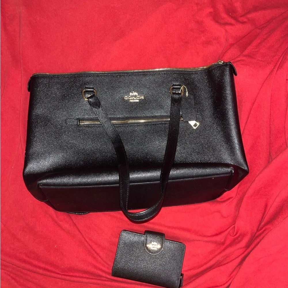 Coach gallery tote and wallet